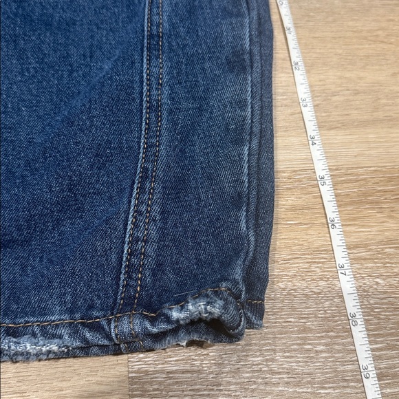 Heng Sheng Women's Blue Denim Overalls flare legs Size L - Picture 11 of 11